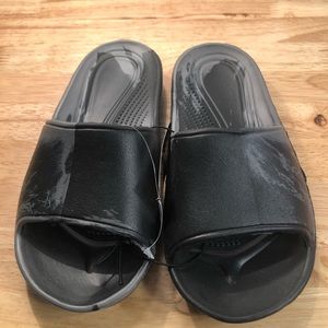 Boys marble pattern black squishy sandal-slides